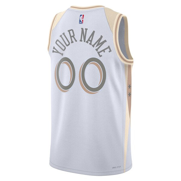 Chicago Bulls Nike Unisex 2024/25 Custom Swingman Jersey - City Edition - White - Image 3