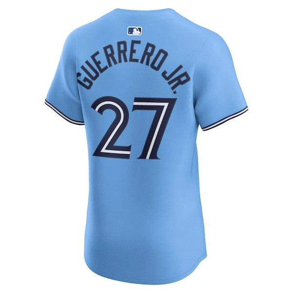 Vladimir Guerrero Jr. Toronto Blue Jays Nike Alternate 2 Elite Jersey - Powder Blue/Royal/White - Image 4