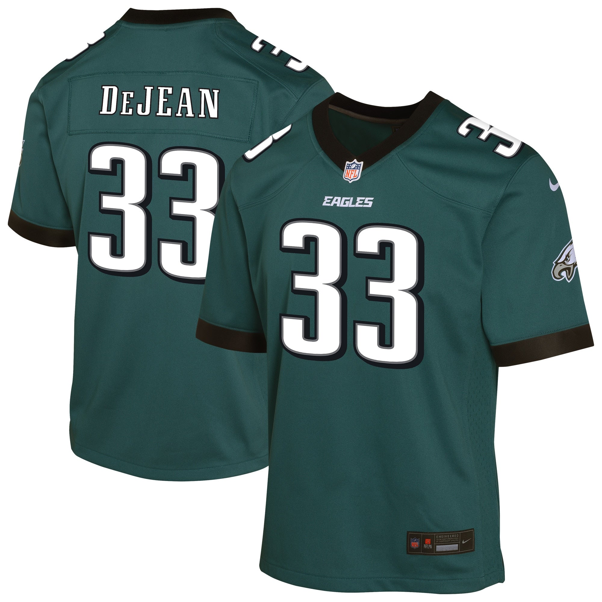 Cooper DeJean Philadelphia Eagles Nike Youth Alternate Game Jersey - Kelly Green/Green - Image 5