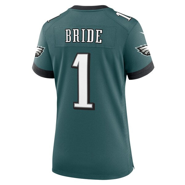 Number 1 Bride Philadelphia Eagles Nike Women's Game Jersey - Midnight Green - Image 3