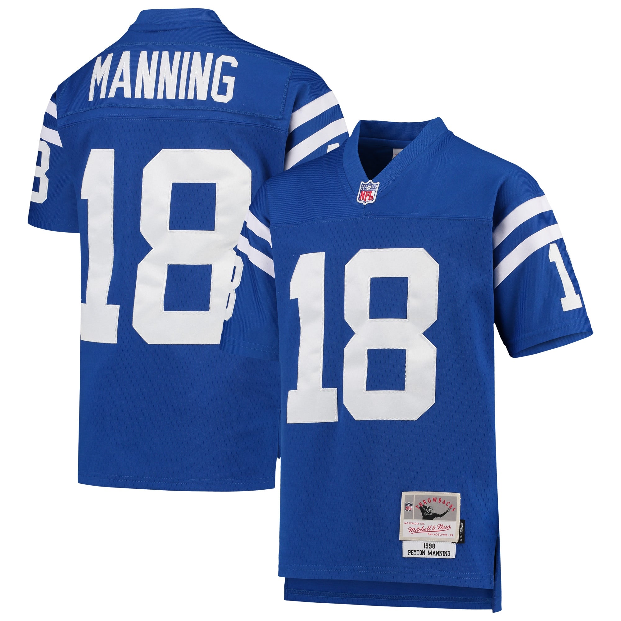 Peyton Manning Indianapolis Colts Youth 2006 Retired Player Legacy Jersey - White/Royal - Image 5
