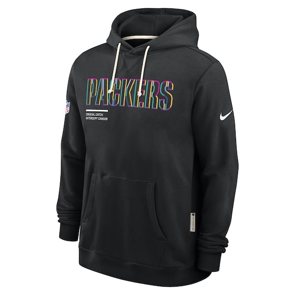 Green Bay Packers Nike 2025 NFL Crucial Catch Sideline Standard Issue Dri-FIT Hoodie - Black - Image 2