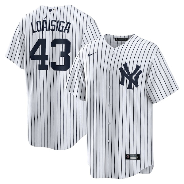 Jonathan Lo¨¢isiga New York Yankees Nike Home Replica Jersey - White