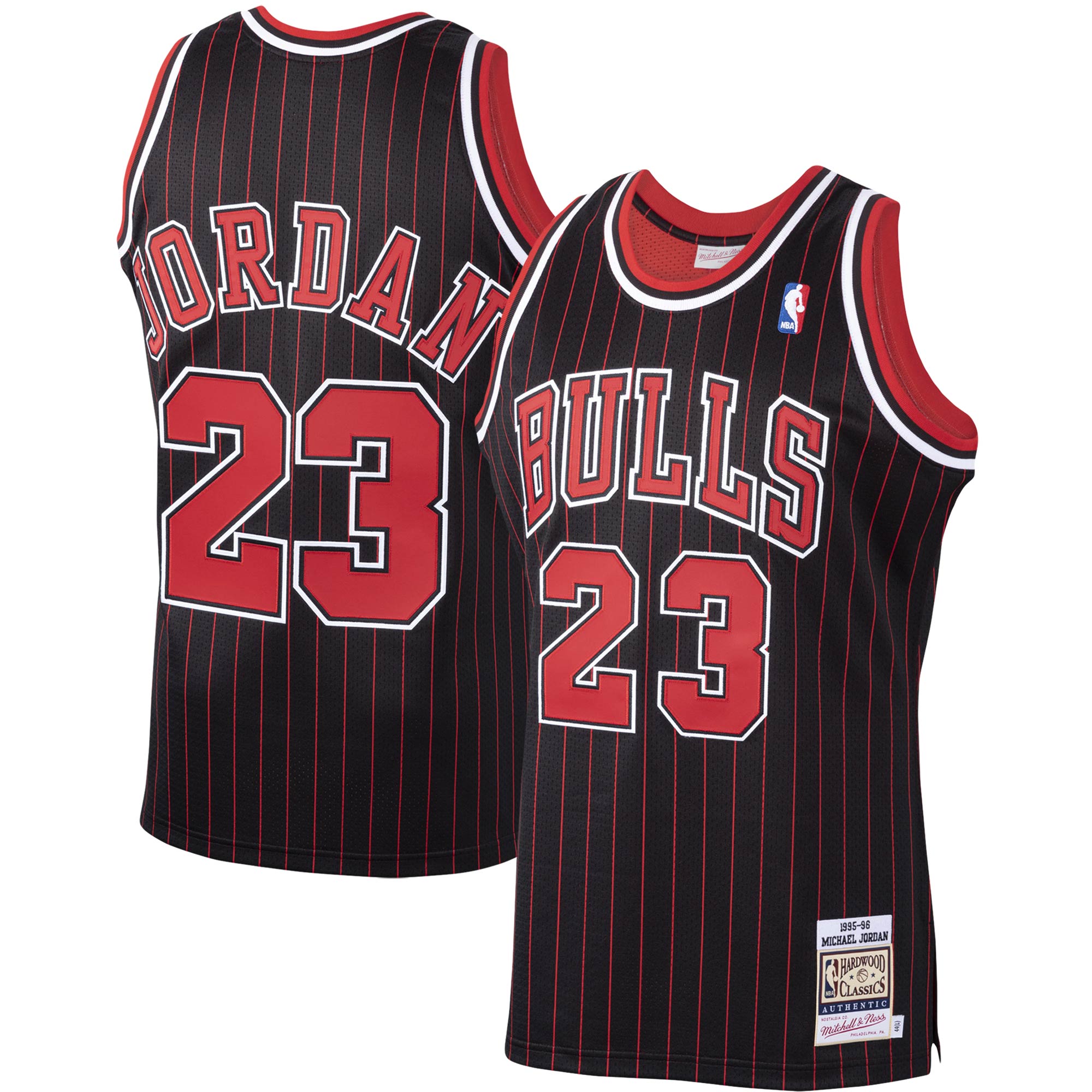 Michael Jordan Chicago Bulls 1997/98 Hardwood Classics Authentic Jersey - White/Black/Scarlet - Image 5