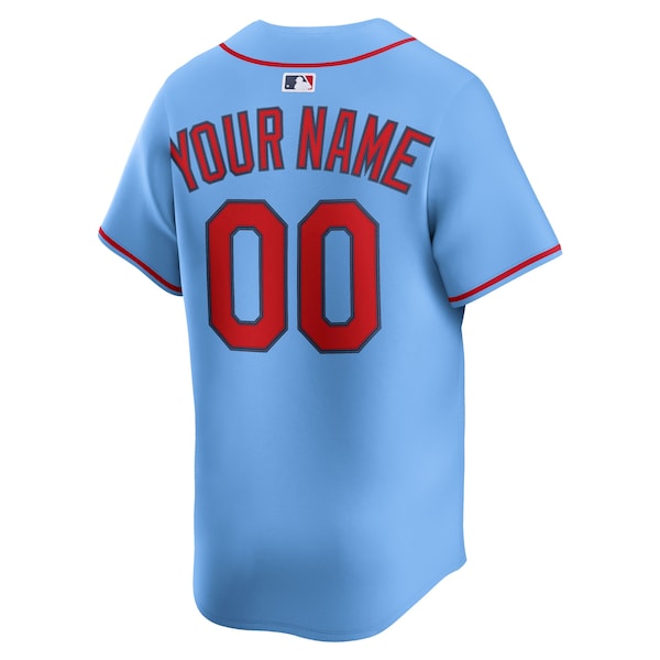 St. Louis Cardinals Nike Alternate Limited Custom Jersey - Light Blue/White - Image 4
