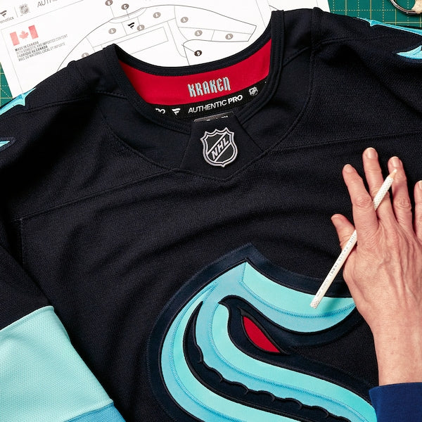Seattle Kraken Home Authentic Pro Custom Jersey - Navy - Image 6