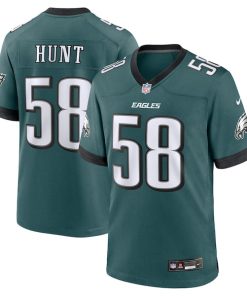 Jalyx Hunt Philadelphia Eagles Nike Team Game Jersey - Midnight Green