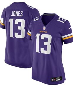 Alternative view of Daniel Jones Minnesota Vikings Nike Women's Team Game Jersey -  Purple