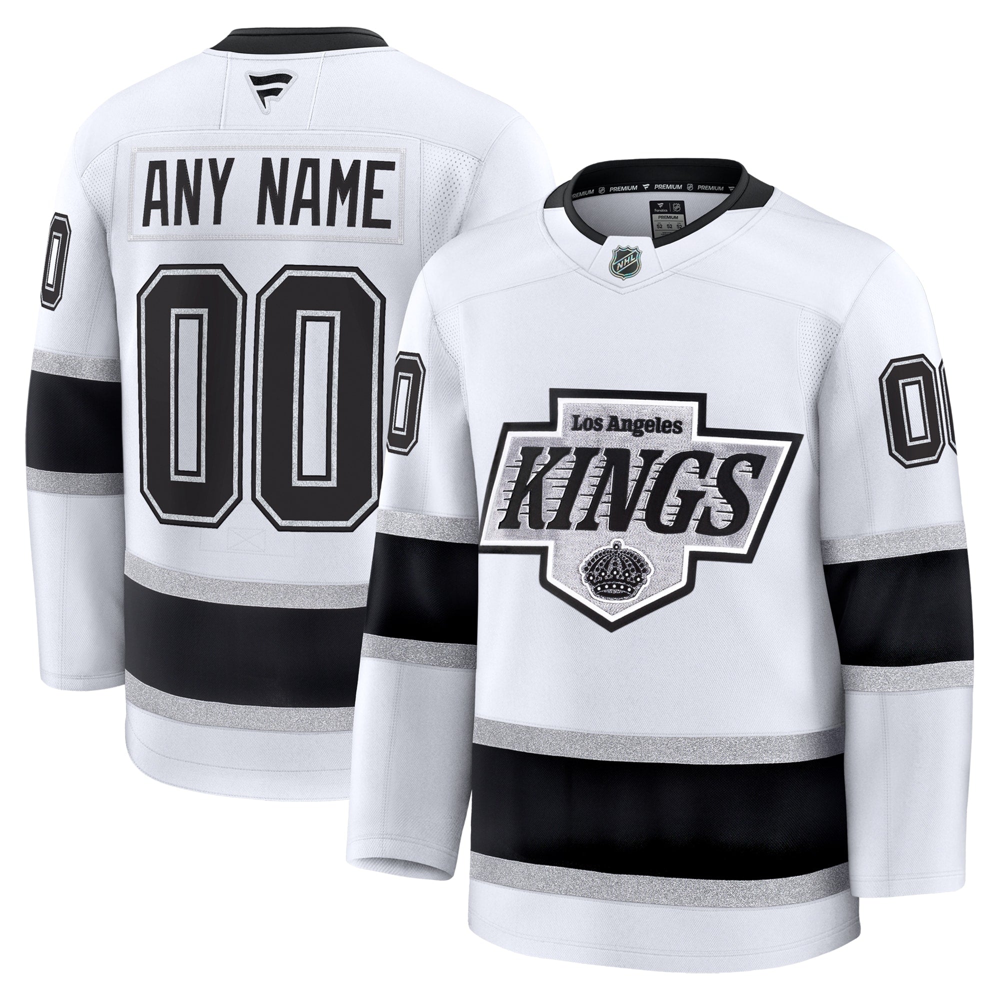 Los Angeles Kings Home Premium Custom Jersey - Black/White - Image 8