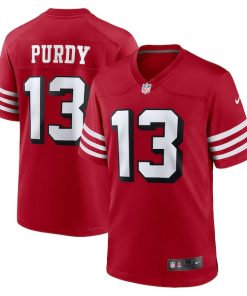 Alternative view of Brock Purdy San Francisco 49ers Nike Alternate Game Player Jersey - Scarlet
