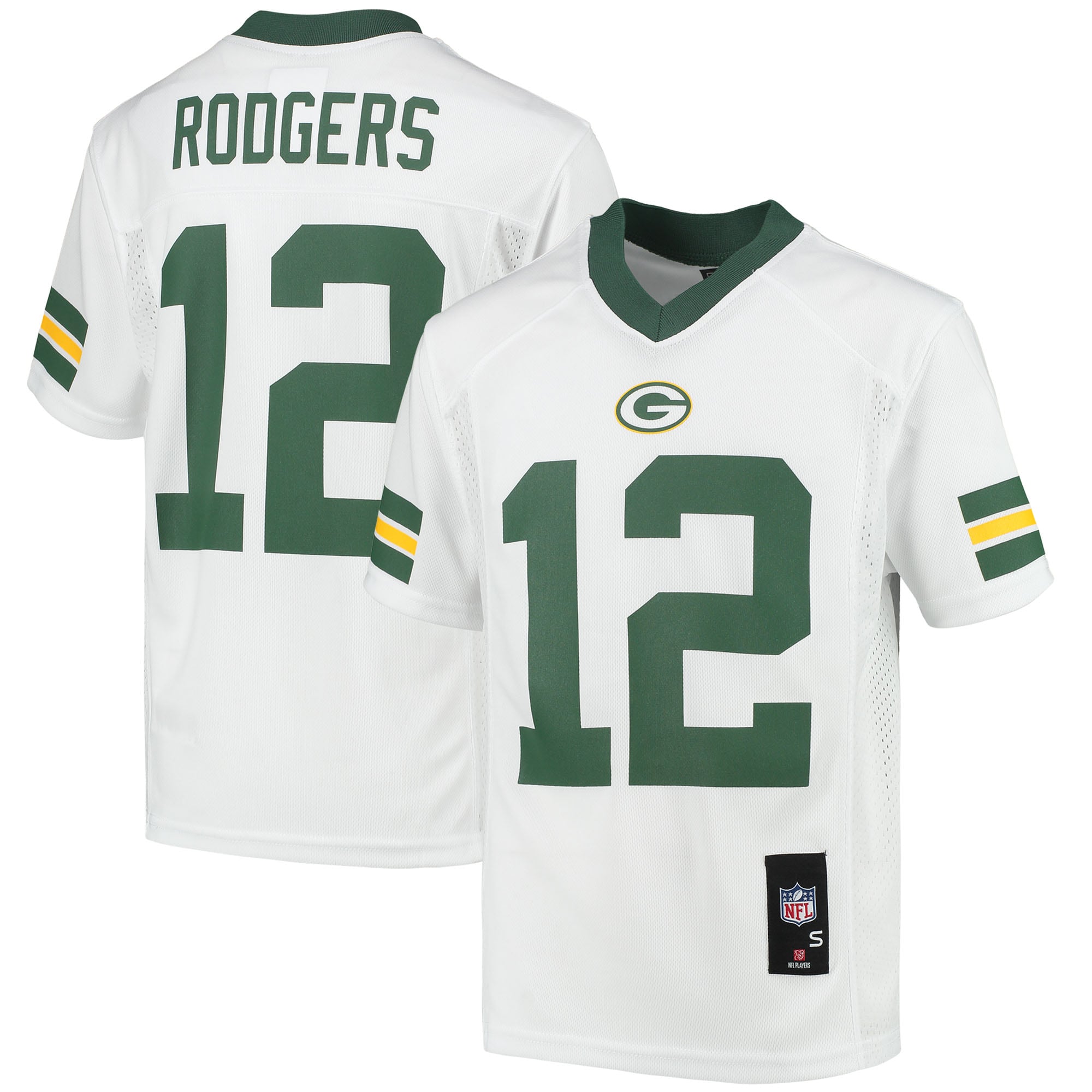 Aaron Rodgers Green Bay Packers Youth Replica Player Jersey - Green/White - Image 5
