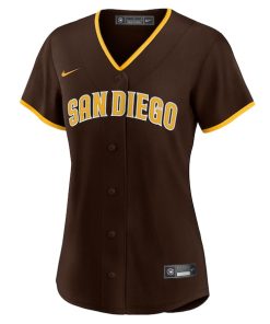 Alternative view of San Diego Padres Nike Women's Road Replica Team Jersey - Brown