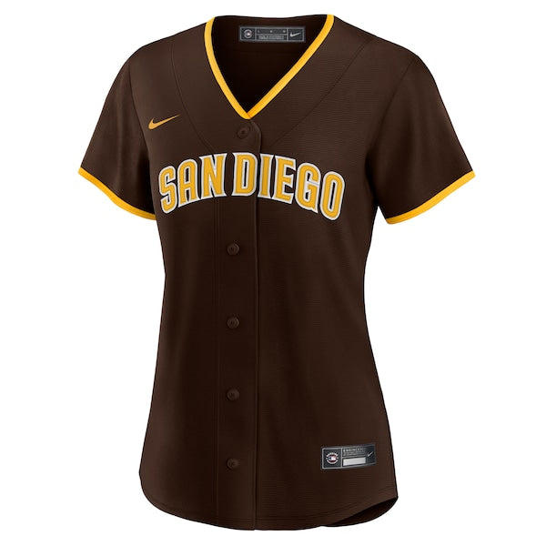 San Diego Padres Nike Women's Road Replica Team Jersey - Brown - Image 2