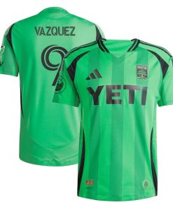 Brandon Vazquez Austin FC adidas 2025 The Heartbeat Kit Authentic Player Jersey - Green