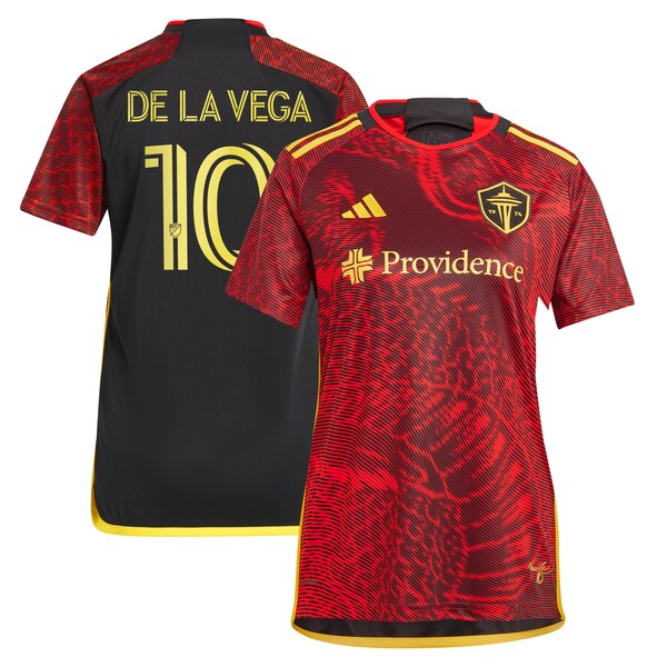 Pedro de la Vega Seattle Sounders FC adidas Women's 2024 The Bruce Lee Kit Replica Player Jersey?ยจC Red