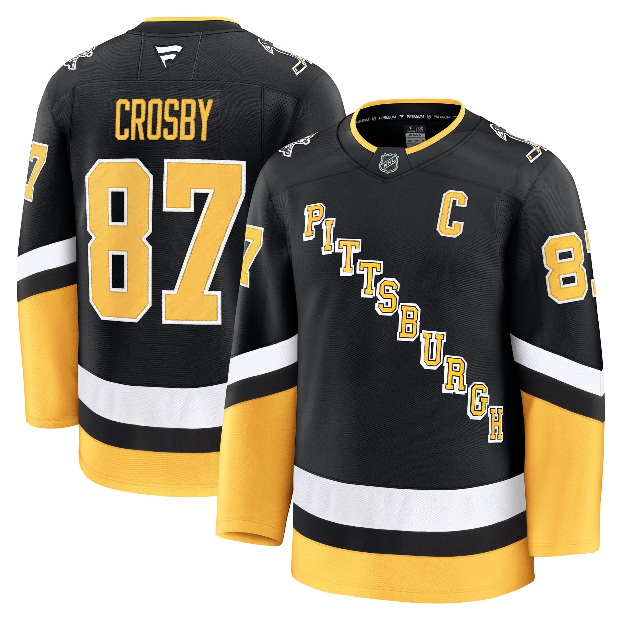 Sidney Crosby Pittsburgh Penguins Away Premium Jersey - White/Black - Image 9