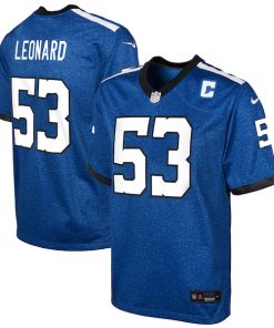 Alternative view of Shaquille Leonard Indianapolis Colts Nike Youth Game Jersey - Blue/Royal