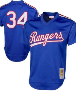 Nolan Ryan Texas Rangers 1989 Authentic Cooperstown Collection Mesh Batting Practice Jersey - Royal