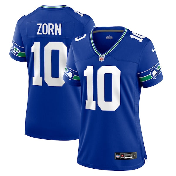 Jim Zorn Seattle Seahawks Nike Women's Throwback Retired Player Game Jersey - Royal/Navy - Image 2