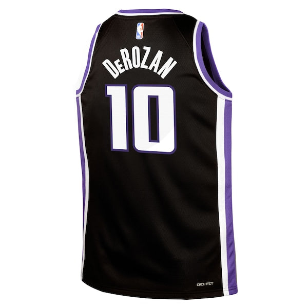 DeMar DeRozan Sacramento Kings Nike Youth Swingman Jersey - Icon Edition - Black - Image 3