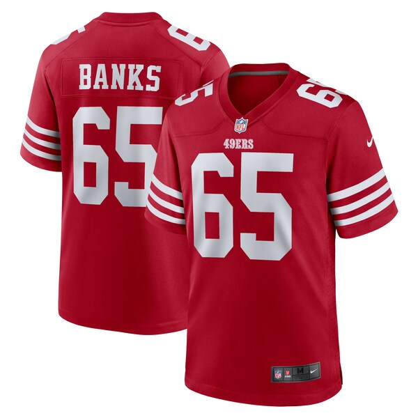 Aaron Banks San Francisco 49ers Nike Game Jersey - Scarlet - Image 2