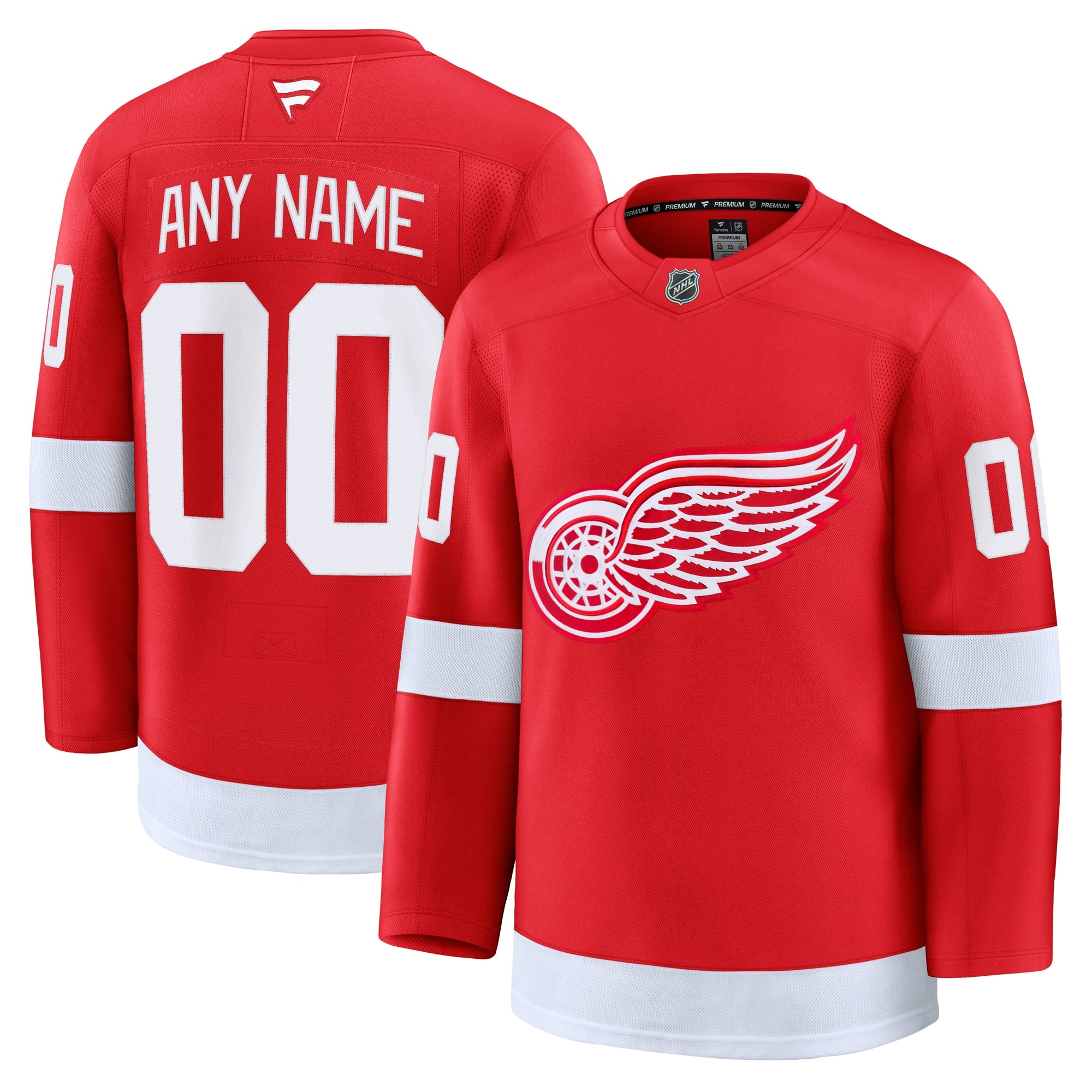 Detroit Red Wings Away Premium Custom Jersey - White/Red - Image 8