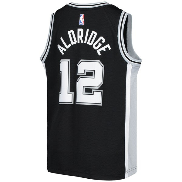 LaMarcus Aldridge San Antonio Spurs Nike Youth Swingman Jersey - Icon Edition - Black - Image 3