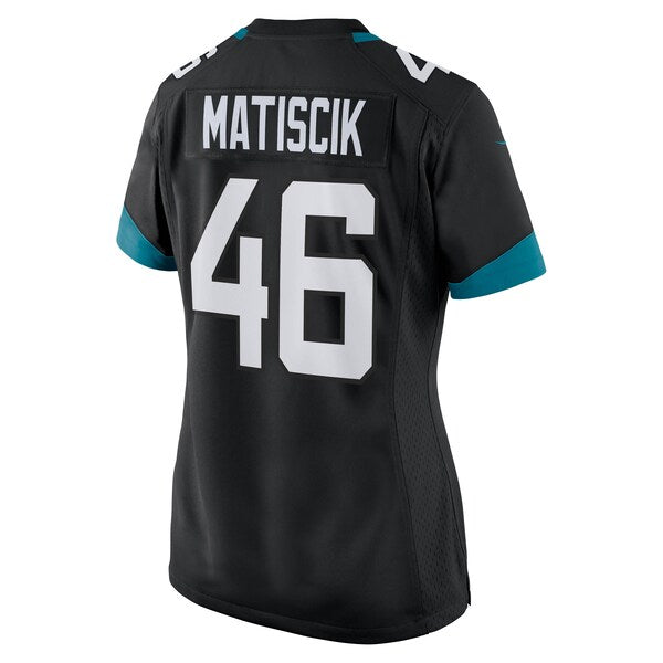 Ross Matiscik Jacksonville Jaguars Nike Women's Game Jersey - Black/Teal - Image 4