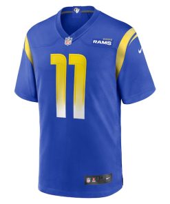 Alternative view of Carson Wentz Los Angeles Rams Nike Team Game Jersey -  Royal
