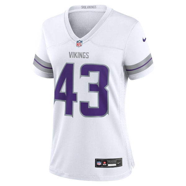 Andrew Van Ginkel Minnesota Vikings Nike Women's Alternate Game Jersey - White/Purple - Image 3