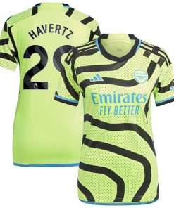 Kai Havertz Arsenal adidas Women's 2023/24 Away Replica Player Jersey - Yellow/Green/Red