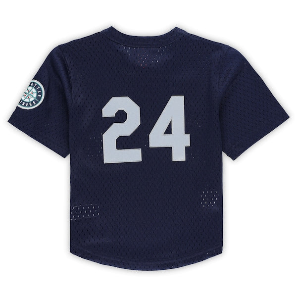 Ken Griffey Jr. Seattle Mariners Toddler Cooperstown Collection?Mesh Batting Practice Jersey - Navy - Image 3