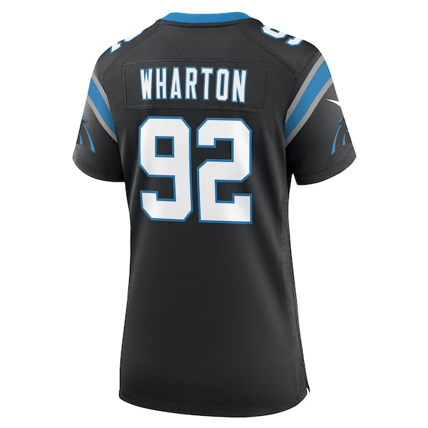 Tershawn Wharton Carolina Panthers Nike Women's Team Game Jersey - Black - Image 3