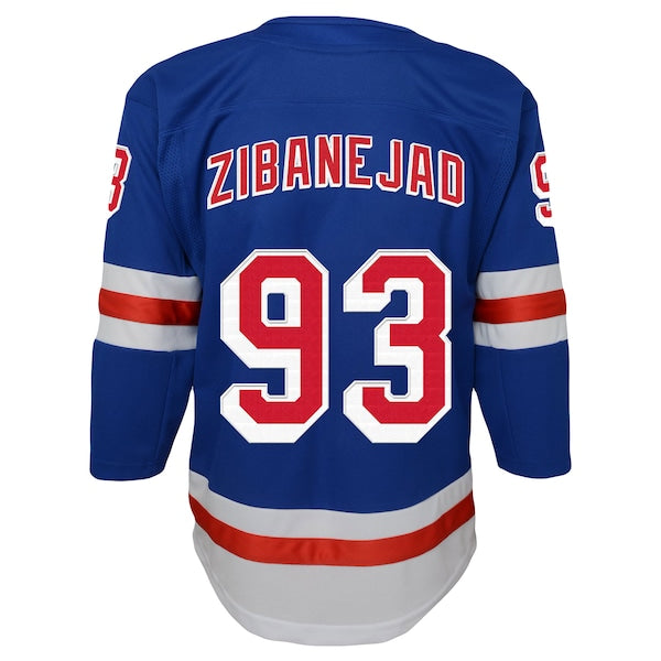 Mika Zibanejad New York Rangers Youth Home Premier Player Jersey - Blue - Image 2