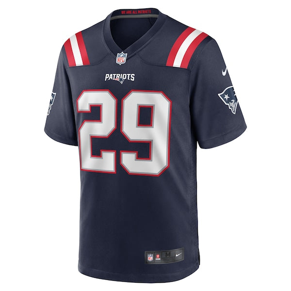 JC Jackson New England Patriots Nike Game Jersey - Navy - Image 2
