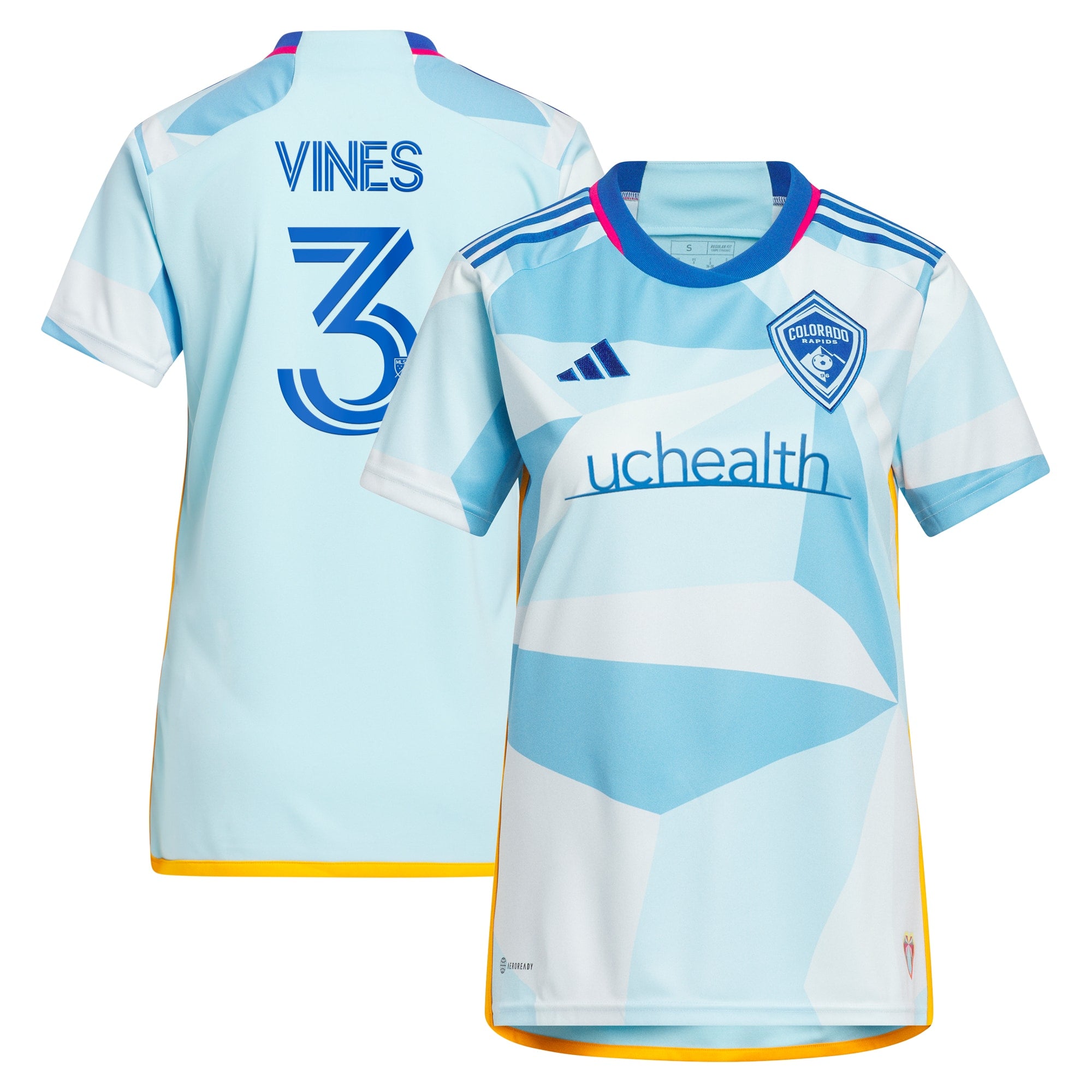 Sam Vines Colorado Rapids adidas Women's 2024 One Flag Kit Replica Player Jersey - Burgundy/Light Blue - Image 5