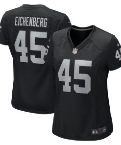 Alternative view of Tommy Eichenberg Las Vegas Raiders Nike Women's  Game Jersey -  Black