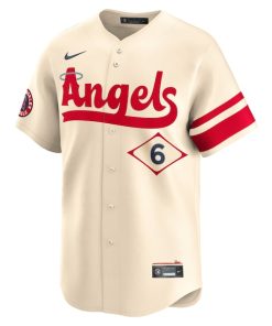 Alternative view of Anthony Rendon Los Angeles Angels Nike City Connect Limited Player Jersey - Cream