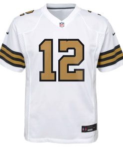 Alternative view of Chris Olave New Orleans Saints Nike Youth Game Jersey - White