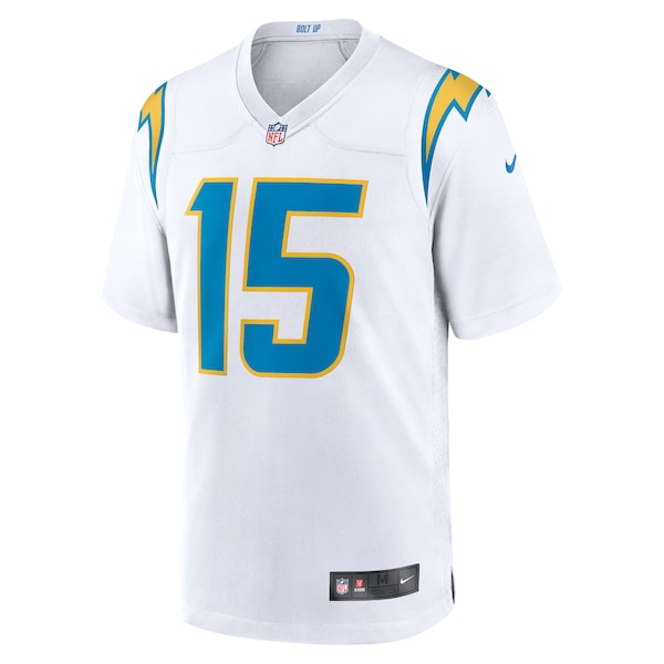 Ladd McConkey Los Angeles Chargers Nike Game Jersey - White/Navy/Royal - Image 3