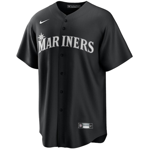 Seattle Mariners Nike Official Replica Jersey - Black/White - Image 2