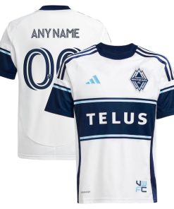 Vancouver Whitecaps FC adidas Youth 2025 The Peak Replica Custom Jersey - White