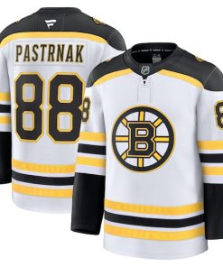 David Pastrnak Boston Bruins  Away Premium Jersey - White/Black