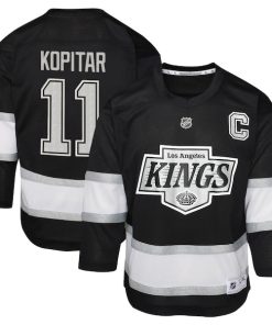 Alternative view of Anze Kopitar Los Angeles Kings Preschool Replica Player Jersey - Black/White