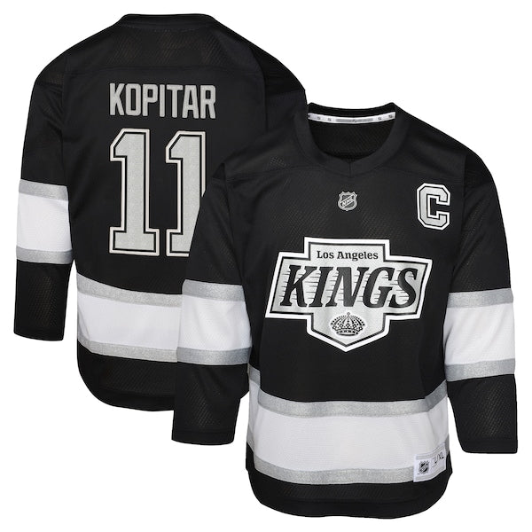Anze Kopitar Los Angeles Kings Preschool Replica Player Jersey - Black/White - Image 2