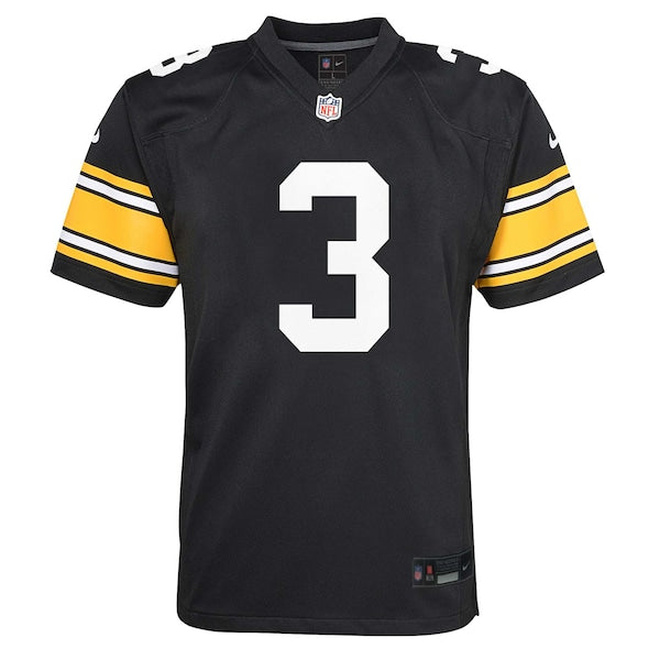 Russell Wilson Pittsburgh Steelers Nike Youth Alternate Player Game Jersey - Black - Image 2