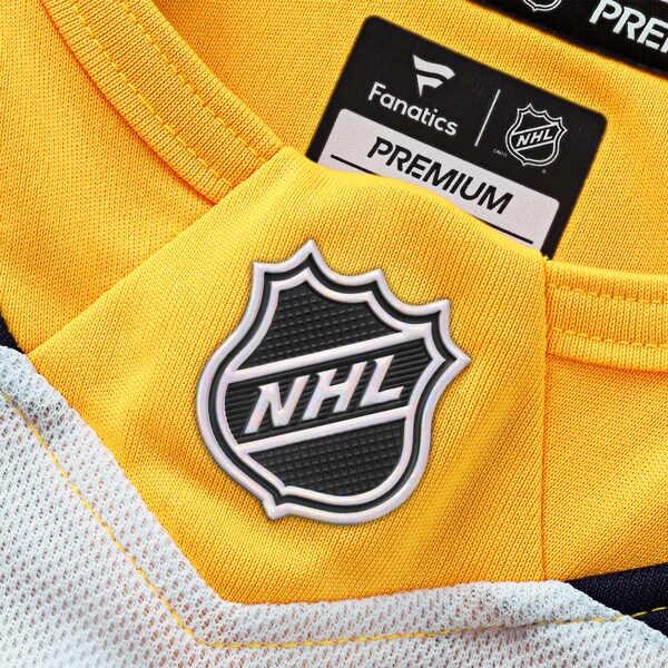 Nashville Predators Away Premium Custom Jersey - White/Gold - Image 7