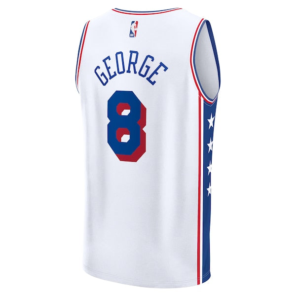 Paul George Philadelphia 76ers Fast Break Replica Player Jersey - Association Edition - White - Image 3
