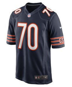 Alternative view of Braxton Jones Chicago Bears Nike Game Player Jersey - Navy