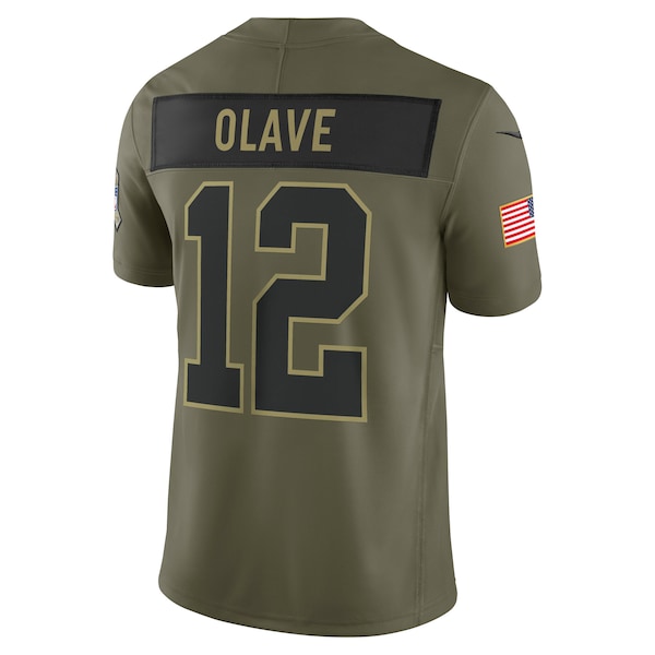 Chris Olave New Orleans Saints Nike 2025 Salute to Service Limited Jersey - Olive - Image 3